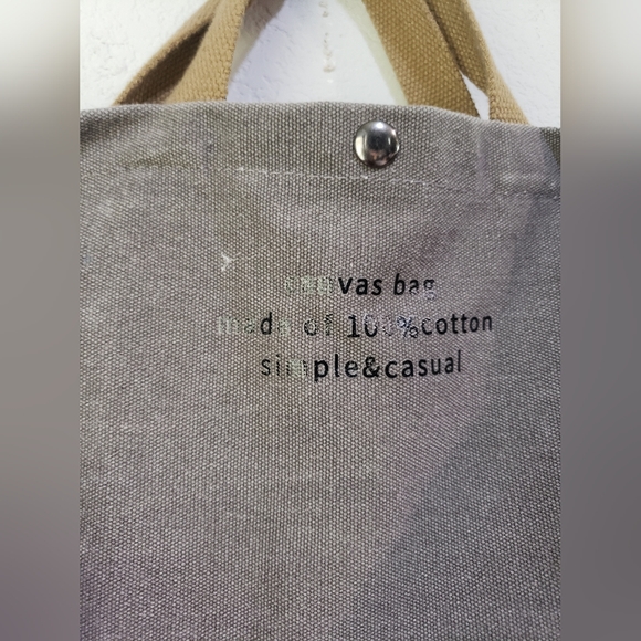 Simply delicious! Extra large 100% cotton Canvas bag w/shoulder straps+handles. - Picture 4 of 7